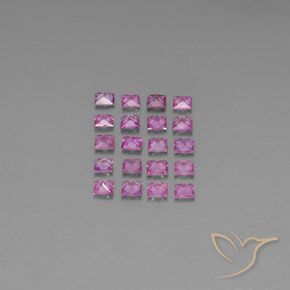 Gemas de zafiro púrpura natural de 2,59 ct, cuadrado, VVS-VS