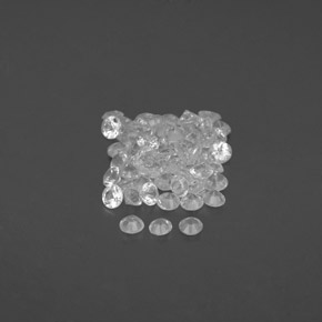 Gemas de zafiro blanco natural de  ct, corte redondo, VVS-VS
