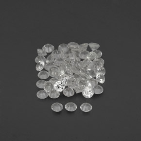 Gemas de zafiro blanco natural de  ct, corte redondo, VVS-VS