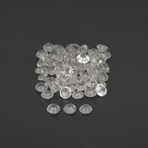 Gemas de zafiro blanco natural de  ct, corte redondo, VVS-VS