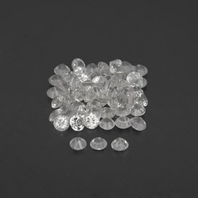Gemas de zafiro blanco natural de  ct, corte redondo, VVS-VS