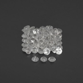 Gemas de zafiro blanco natural de  ct, corte redondo, VVS-VS