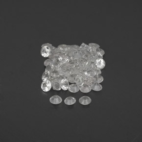 Gemas de zafiro blanco natural de  ct, corte redondo, VVS-VS