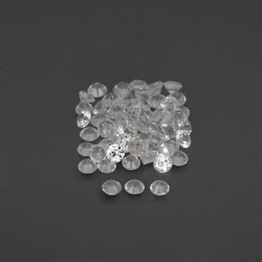 Gemas de zafiro blanco natural de  ct, corte redondo, VVS-VS