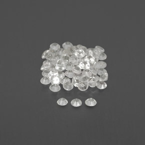 Gemas de zafiro blanco natural de  ct, corte redondo, VVS-VS