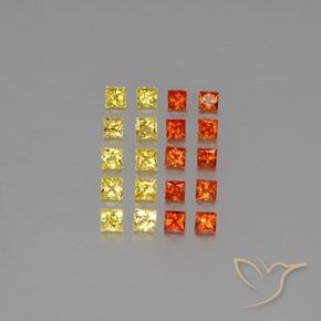 Gemas de zafiro multicolor natural de 2,22 ct, cuadrado, VVS-VS
