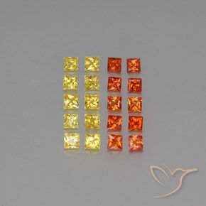 Gemas de zafiro multicolor natural de 2,73 ct, cuadrado, VVS-VS