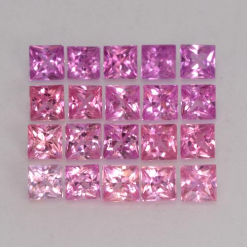 Gemas de zafiro multicolor natural de 2,29 ct, cuadrado, VVS-VS