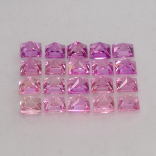 Gemas de zafiro multicolor natural de 2,29 ct, cuadrado, VVS-VS