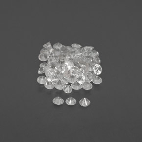 Gemas de zafiro blanco natural de  ct, corte redondo, VVS-VS