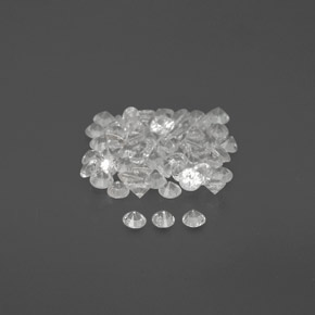Gemas de zafiro blanco natural de  ct, corte redondo, VVS-VS