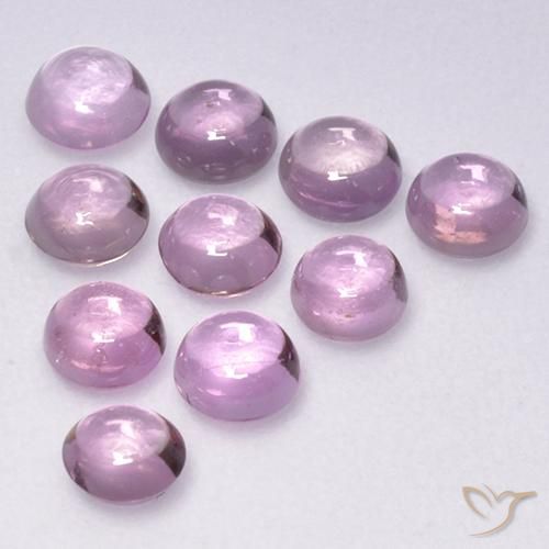 Gemas de Zafiro Rosado muy claro natural de 2.27 ct, Redondo, Transparente