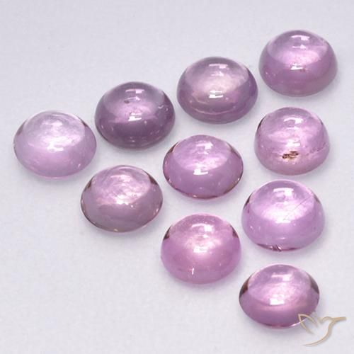 Gemas de Zafiro Rosado muy claro natural de 2.27 ct, Redondo, Transparente