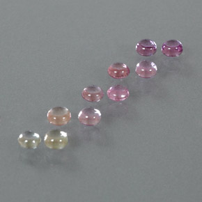 Gemas de zafiro multicolor natural de 1,98 ct, corte redondo, transparente