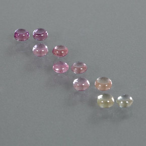 Gemas de zafiro multicolor natural de 1,98 ct, corte redondo, transparente
