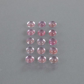 Gemas de zafiro rosa natural de 2,85 ct, corte redondo, transparente