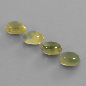 Gemas de zafiro verde natural de 3,67 ct, transparente, transparente / translúcido