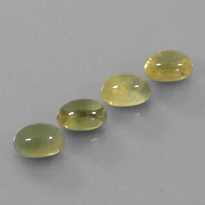 Gemas de zafiro verde natural de 3,67 ct, transparente, transparente / translúcido