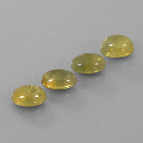 Gemas de zafiro verde natural de 4,90 ct, transparente, transparente / translúcido