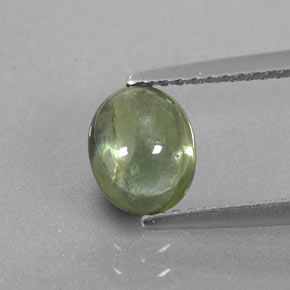 Zafiro verde natural de 1,67 ct, transparente, transparente / translúcido