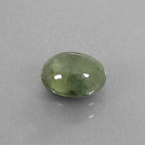 Zafiro verde natural de 1,67 ct, transparente, transparente / translúcido