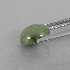 Zafiro verde natural de 1,67 ct, transparente, transparente / translúcido