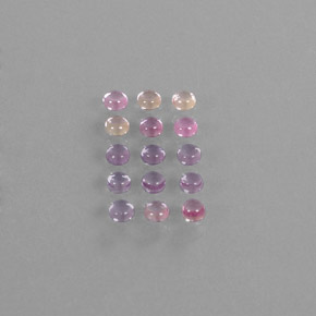 Gemas de zafiro multicolor natural de 2,73 ct, corte redondo, transparente