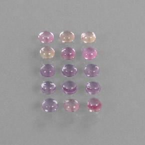 Gemas de zafiro multicolor natural de 2,73 ct, corte redondo, transparente