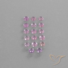 Gemas de zafiro rosa natural de 3,05 ct, corte redondo, transparente