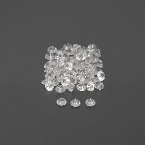 Gemas de zafiro blanco natural de  ct, corte redondo, VVS-VS