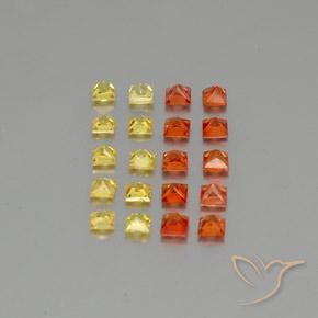 Gemas de zafiro multicolor natural de 2,78 ct, cuadrado, VVS-VS