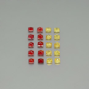 Gemas de zafiro multicolor natural de 2,26 ct, cuadrado, VVS-VS