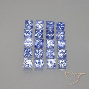 Gemas de zafiro azul natural de 3,14 ct, cuadrado, VVS-VS