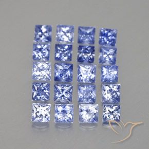 Gemas de zafiro azul natural de 3,14 ct, cuadrado, VVS-VS