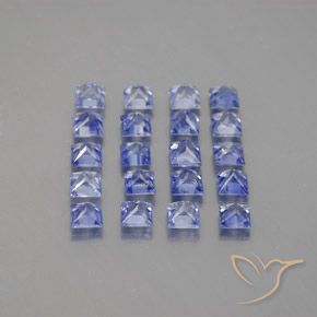 Gemas de zafiro azul natural de 3,14 ct, cuadrado, VVS-VS