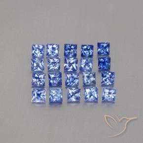 Gemas de zafiro azul natural de 2,80 ct, cuadrado, VVS-VS