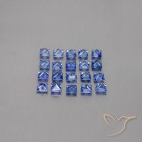 Gemas de zafiro azul natural de 2,80 ct, cuadrado, VVS-VS