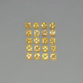 Gemas de zafiro amarillo natural de 2,10 ct, cuadrado, VVS-VS
