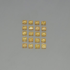 Gemas de zafiro amarillo natural de 2,10 ct, cuadrado, VVS-VS
