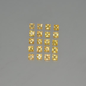 Gemas de zafiro oro natural de  ct, cuadrado, VVS-VS