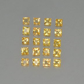 Gemas de zafiro oro natural de  ct, cuadrado, VVS-VS