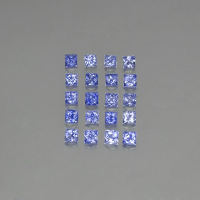 Gemas de zafiro azul natural de 1,92 ct, cuadrado, VVS-VS
