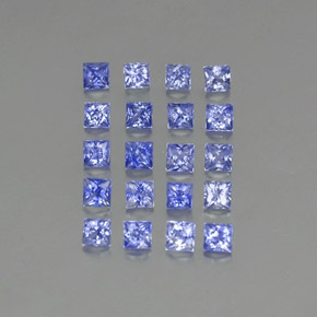 Gemas de zafiro azul natural de 1,92 ct, cuadrado, VVS-VS