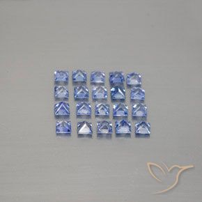 Gemas de zafiro azul natural de 2,53 ct, cuadrado, VVS-VS