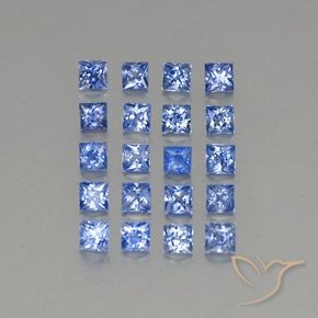 Gemas de zafiro azul natural de 1,86 ct, cuadrado, VVS-VS