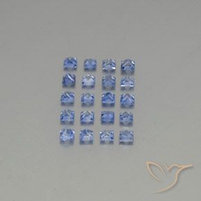 Gemas de zafiro azul natural de 1,86 ct, cuadrado, VVS-VS