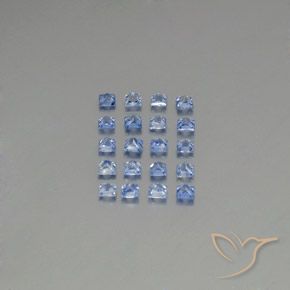Gemas de zafiro azul natural de 1,66 ct, cuadrado, VVS-VS
