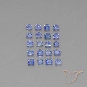 Gemas de Zafiro Azul intenso natural de 2.36 ct, Cuadrado, VVS-VS