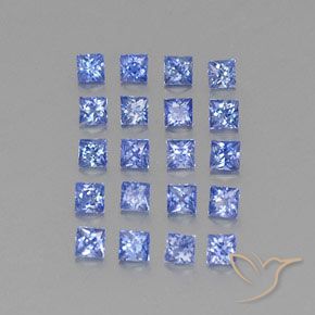 Gemas de zafiro azul natural de 1,75 ct, cuadrado, VVS-VS