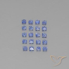 Gemas de zafiro azul natural de 1,75 ct, cuadrado, VVS-VS